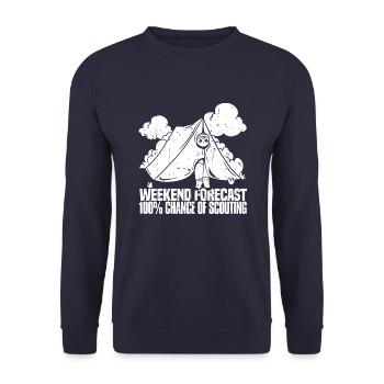 Boy Scout Fun - Unisex Sweatshirt - navy - Front - Alina (178cm) & Michal (187cm)