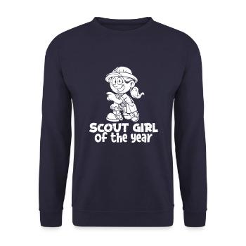 Boy Scout Girl - Unisex Sweatshirt - navy - Front - Alina (178cm) & Michal (187cm)