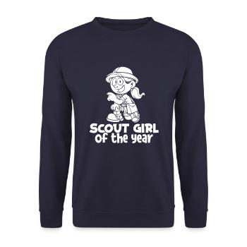 Boy Scout Girl - Unisex Sweatshirt - navy - Front - Alina (178cm) & Michal (187cm)