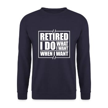Pension de pensionné - Sweat-shirt Unisexe - marine - Devant - Alina (178cm) & Michal (187cm)