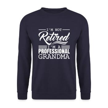 Pension de pensionné - Sweat-shirt Unisexe - marine - Devant - Alina (178cm) & Michal (187cm)