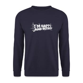 Pensioner pension - Unisex Sweatshirt - navy - Front - Alina (178cm) & Michal (187cm)