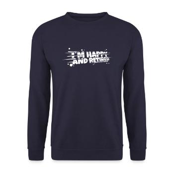 Pensioner pension - Unisex Sweatshirt - navy - Front - Alina (178cm) & Michal (187cm)
