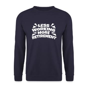Pensioner pension - Unisex Sweatshirt - navy - Front - Alina (178cm) & Michal (187cm)