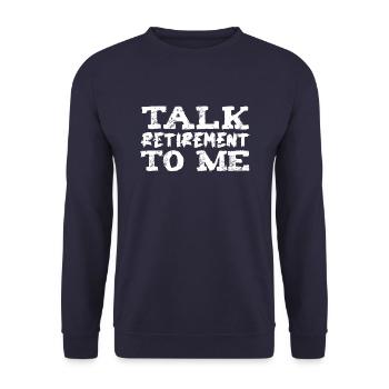 Pensioner pension - Unisex Sweatshirt - navy - Front - Alina (178cm) & Michal (187cm)