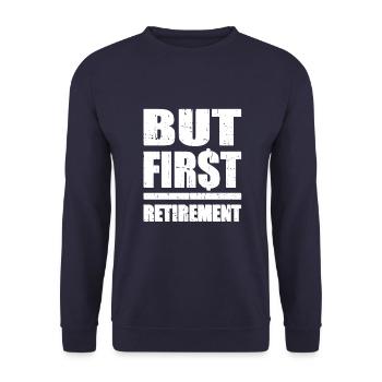 Pension de retraité drôle - Sweat-shirt Unisexe - marine - Devant - Alina (178cm) & Michal (187cm)