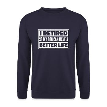 Pensioner pension funny - Unisex Sweatshirt - navy - Front - Alina (178cm) & Michal (187cm)