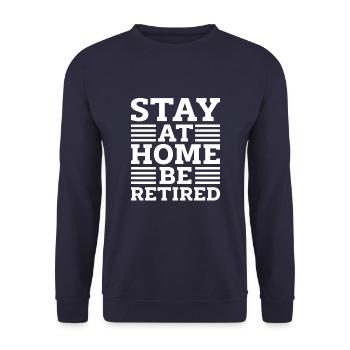 Pensioner pension - Unisex Sweatshirt - navy - Front - Alina (178cm) & Michal (187cm)