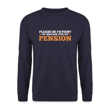 Pension de pensionné - Sweat-shirt Unisexe - marine - Devant - Alina (178cm) & Michal (187cm)