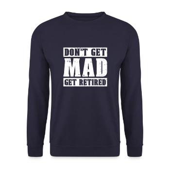 Pensioner pension funny - Unisex Sweatshirt - navy - Front - Alina (178cm) & Michal (187cm)