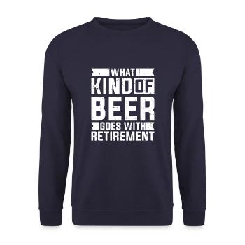 Pensioner pension - Unisex Sweatshirt - navy - Front - Alina (178cm) & Michal (187cm)
