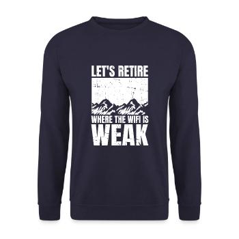Pension de pensionné - Sweat-shirt Unisexe - marine - Devant - Alina (178cm) & Michal (187cm)