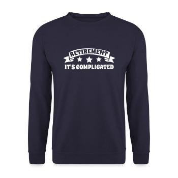 Pensioner Pension Funny - Unisex Sweatshirt - navy - Front - Alina (178cm) & Michal (187cm)