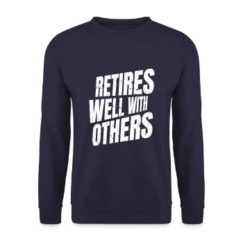 Pensioner pension - Unisex Sweatshirt - navy - Front - Alina (178cm) & Michal (187cm)