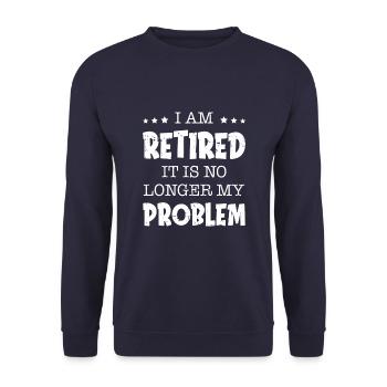 Pensioner pension - Unisex Sweatshirt - navy - Front - Alina (178cm) & Michal (187cm)
