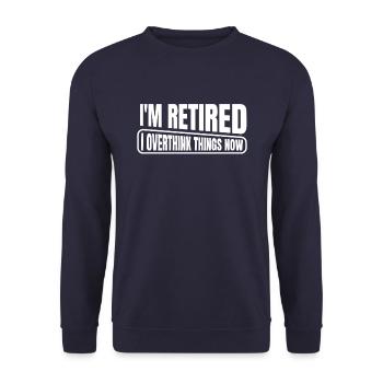 Rentner Rente Witzig - Unisex Pullover - Navy - Vorne - Alina (178cm) & Michal (187cm)