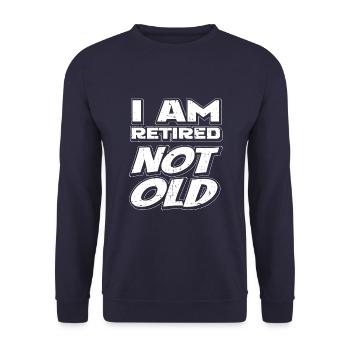Rentner Rente Lustig - Unisex Pullover - Navy - Vorne - Alina (178cm) & Michal (187cm)