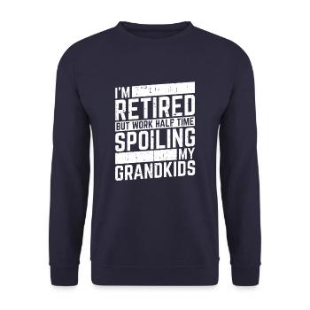 Pension de pensionné - Sweat-shirt Unisexe - marine - Devant - Alina (178cm) & Michal (187cm)