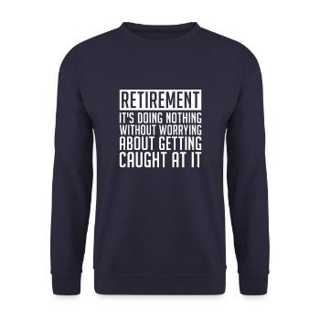 Pension de pensionné - Sweat-shirt Unisexe - marine - Devant - Alina (178cm) & Michal (187cm)