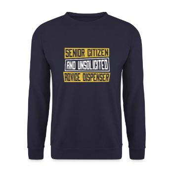 Pensioners Pension Citizens - Unisex Sweatshirt - navy - Front - Alina (178cm) & Michal (187cm)