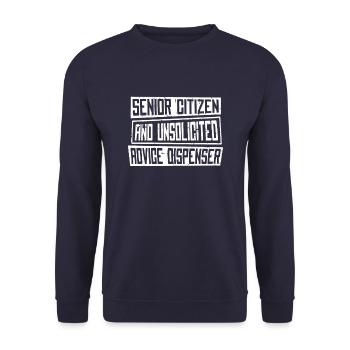 Pension de retraité drôle - Sweat-shirt Unisexe - marine - Devant - Alina (178cm) & Michal (187cm)