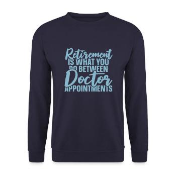 Pension de retraité drôle - Sweat-shirt Unisexe - marine - Devant - Alina (178cm) & Michal (187cm)