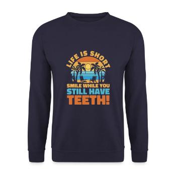 Vie de pension de retraité - Sweat-shirt Unisexe - marine - Devant - Alina (178cm) & Michal (187cm)