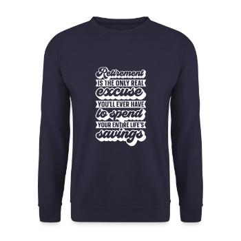Pension de pensionné - Sweat-shirt Unisexe - marine - Devant - Alina (178cm) & Michal (187cm)