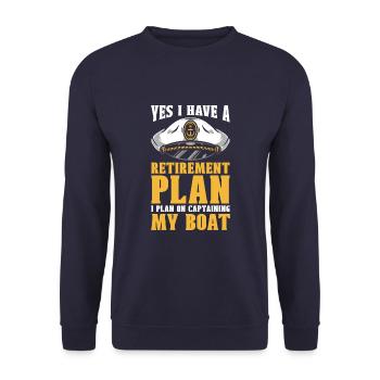 Pensioner pension - Unisex Sweatshirt - navy - Front - Alina (178cm) & Michal (187cm)