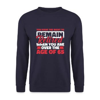 Pension de retraité drôle - Sweat-shirt Unisexe - marine - Devant - Alina (178cm) & Michal (187cm)