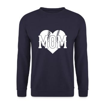 Baseball Mom Baseball Mom - Unisex Sweatshirt - navy - Front - Alina (178cm) & Michal (187cm)