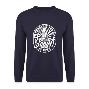 Éclaireur - Sweat-shirt Unisexe - marine - Devant - Alina (178cm) & Michal (187cm)