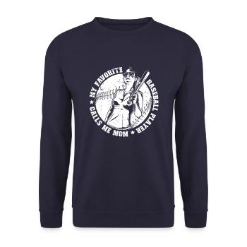 Baseball Mom Baseball Mom - Unisex Sweatshirt - navy - Front - Alina (178cm) & Michal (187cm)