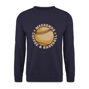 Baseball Baseball Mama - Unisex Pullover - Navy - Vorne - Alina (178cm) & Michal (187cm)