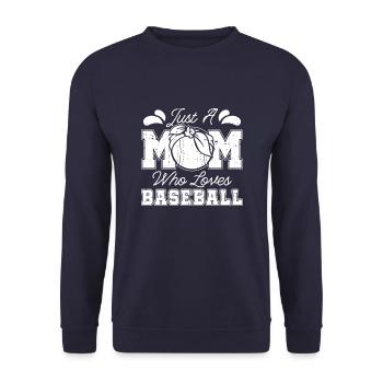 Baseball Baseball Mama - Unisex Pullover - Navy - Vorne - Alina (178cm) & Michal (187cm)