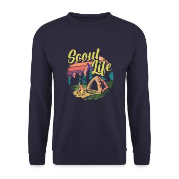 Boy Scout Life Scout Life - Unisex Sweatshirt - navy - Front - Alina (178cm) & Michal (187cm)