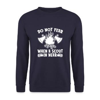 Éclaireur - Sweat-shirt Unisexe - marine - Devant - Alina (178cm) & Michal (187cm)