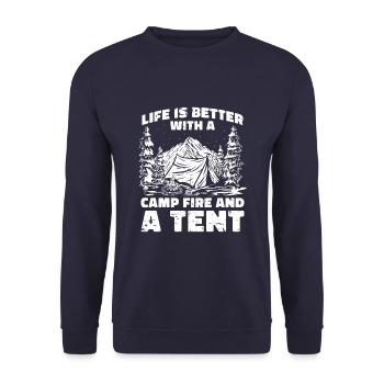 Éclaireur - Sweat-shirt Unisexe - marine - Devant - Alina (178cm) & Michal (187cm)