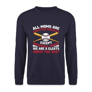 Baseball Mom Baseball Mom - Unisex Sweatshirt - navy - Front - Alina (178cm) & Michal (187cm)
