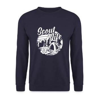 Boy Scout Scout Life - Unisex Sweatshirt - navy - Front - Alina (178cm) & Michal (187cm)