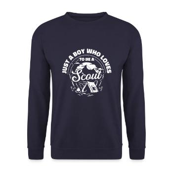 Éclaireur - Sweat-shirt Unisexe - marine - Devant - Alina (178cm) & Michal (187cm)