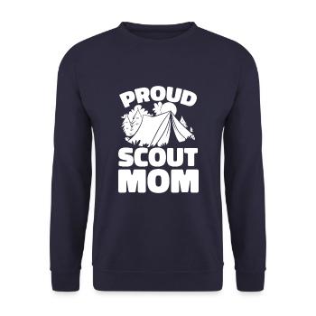 Boy Scout Mère Fière Maman Scoute - Sweat-shirt Unisexe - marine - Devant - Alina (178cm) & Michal (187cm)