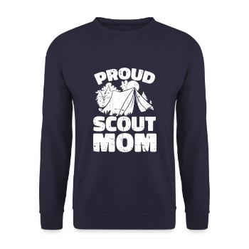 Maman scoute fière maman scoute - Sweat-shirt Unisexe - marine - Devant - Alina (178cm) & Michal (187cm)