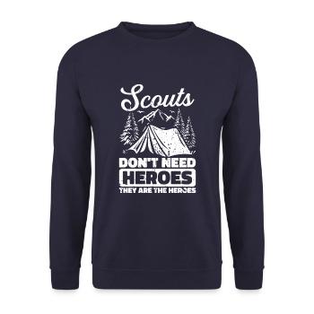 Pfadfinder - Unisex Pullover - Navy - Vorne - Alina (178cm) & Michal (187cm)