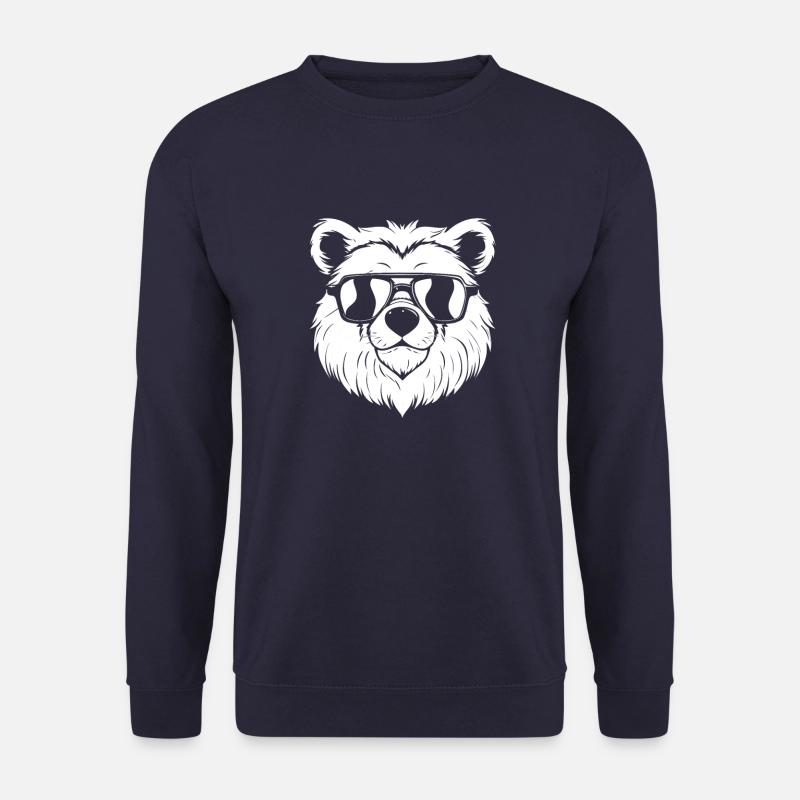 Bear Brown Bear Sunglasses - Unisex Sweatshirt - navy