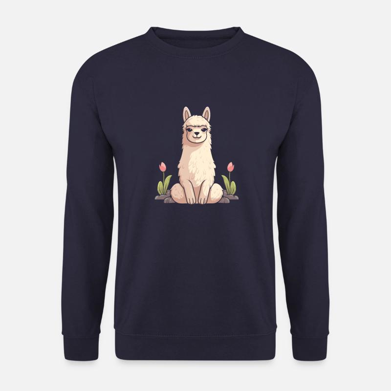 Lama Llama - Unisex Pullover - Navy