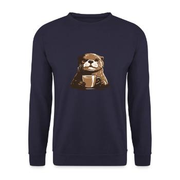 Loutre - Sweat-shirt Unisexe - marine - Devant - Alina (178cm) & Michal (187cm)