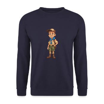 Pfadfinder Kerl - Unisex Pullover - Navy - Vorne - Alina (178cm) & Michal (187cm)