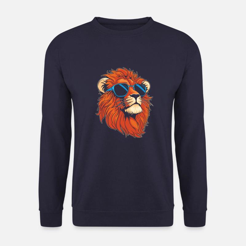 Lion Sunglasses - Unisex Sweatshirt - navy