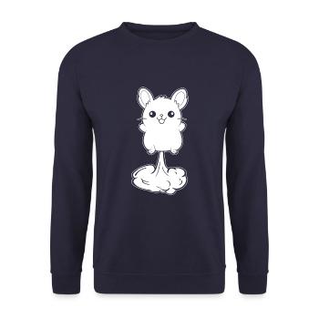 Pet arc-en-ciel de chinchilla - Sweat-shirt Unisexe - marine - Devant - Alina (178cm) & Michal (187cm)